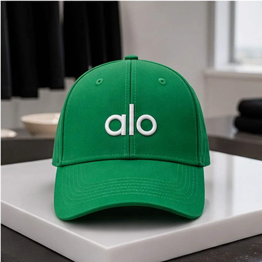 ALO Yoga Green Pilates Baseball Cap Hat Logo